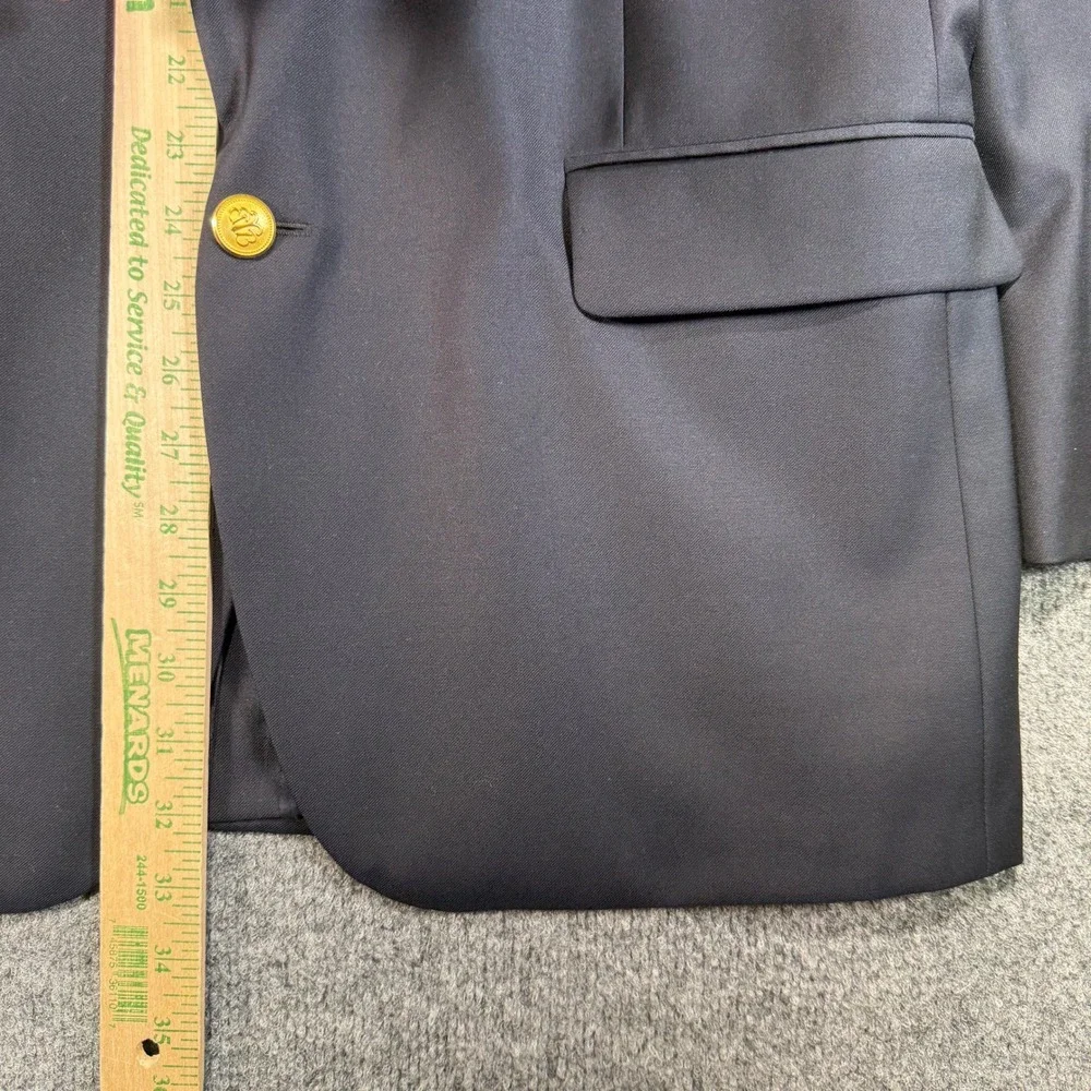 Brooks Brothers Country Club Madison Blazer Mens 44 Navy Saxon Gold Button USA